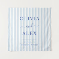 Minimal and Chic Blue French Personalized Wedding