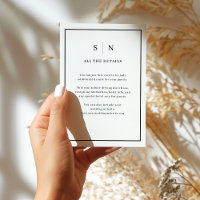 Minimal and Chic Border | Wedding Guest Details