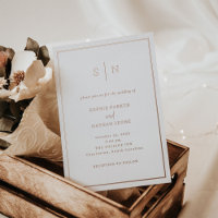 Minimal and Chic Elegant Border Wedding Rose Gold