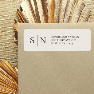 Minimal and Chic   Monogram Creamy White and Brown