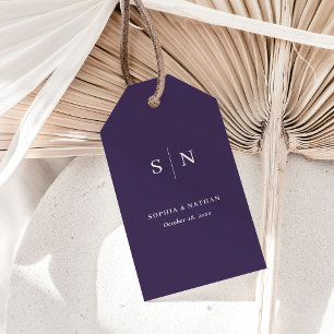 Minimal and Chic Purple Wedding Gift Tags