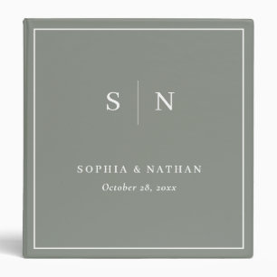 Minimal and Chic   Sage Green Wedding Binder