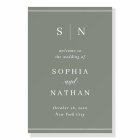 Minimal and Chic | Sage Green Wedding Welcome