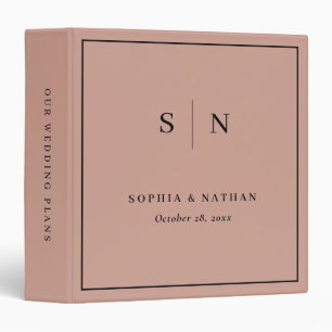 Minimal and Chic Terracotta Wedding Binder