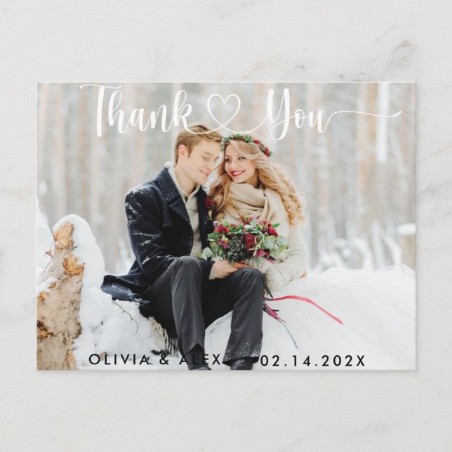 Minimal and Chic Thank You Postcard (Front)