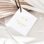 Minimal and Chic | Thank You Wedding Gold Favour Tags<br><div class="desc">These elegant,  modern wedding or bridal shower favour tags say "love and thanks",  and feature an elegant gold foil and white text design that exudes minimalist style. Add your initials or monogram to make them completely your own.</div>
