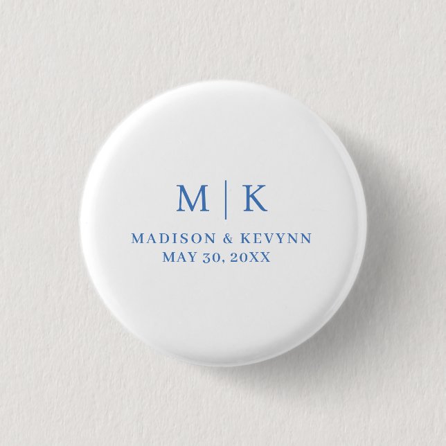 Minimal and Chic | Wedding  1 Inch Round Button (Front)