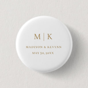 Minimal and Chic Wedding 1 Inch Round Button