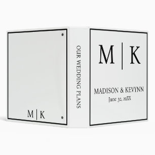 Minimal and Chic Wedding 3 Ring Binder