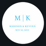 Minimal and Chic | Wedding  Classic Round Sticker<br><div class="desc">Minimal and Chic | Black and White Wedding Classic Round StickerThese elegant,  modern wedding or bridal shower napkins feature a simple black and white text design that exudes minimalist style. Add your initials or monogram to make them completely your own.</div>