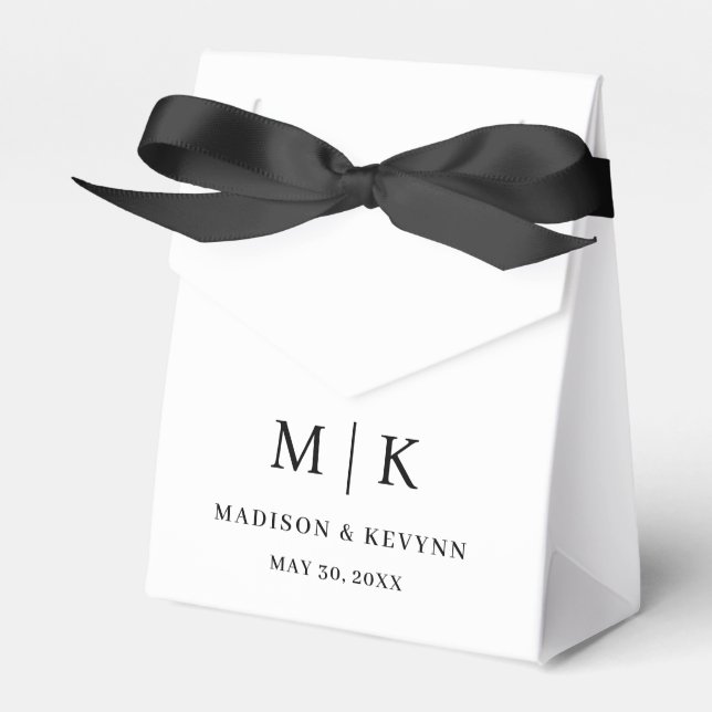 Minimal and Chic | Wedding  Favor Box (Front Side)