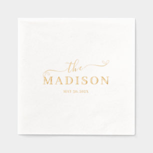 Minimal and Chic   Wedding  Foil Napkins