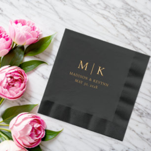 Minimal and Chic   Wedding  Foil Napkins