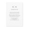 Minimal and Chic | Wedding Guest Details