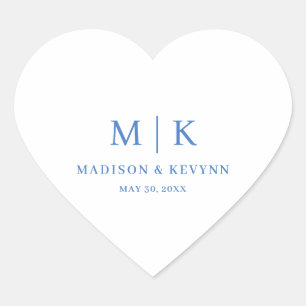 Minimal and Chic   Wedding  Heart Sticker