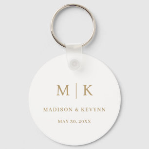 Minimal and Chic   Wedding  Keychain