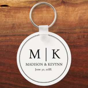 Minimal and Chic Wedding Keychain
