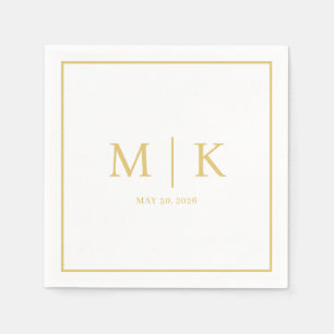 Minimal and Chic Wedding Napkins