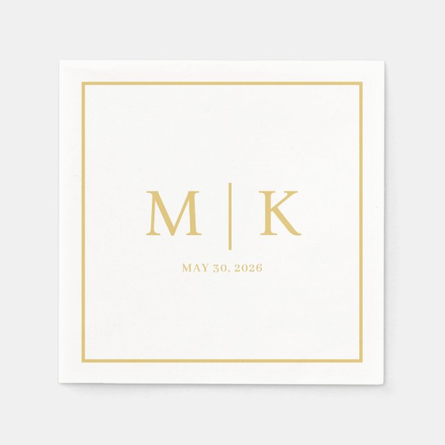 Minimal and Chic | Wedding Napkins (Front)