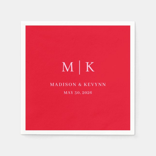 Minimal and Chic | Wedding Napkins (Front)