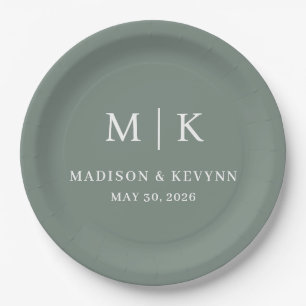 Minimal and Chic   Wedding  Paper Plate
