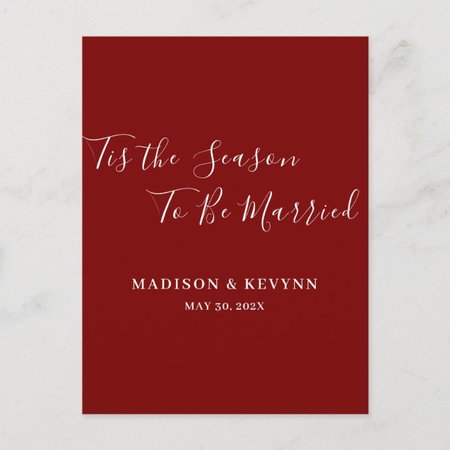 Minimal and Chic | Wedding  Postcard (Front)