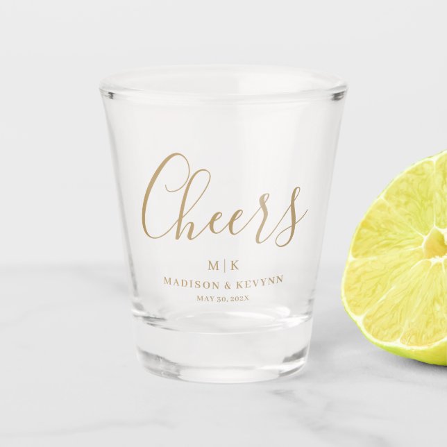 Minimal and Chic | Wedding Shot Glass (Front)