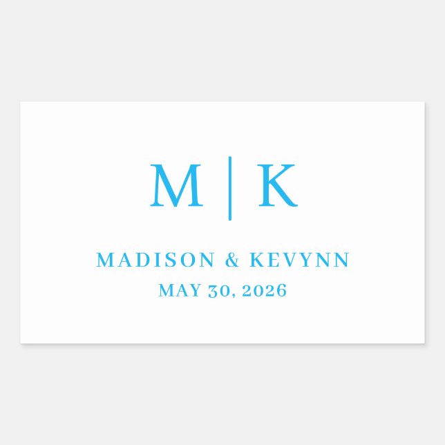 Minimal and Chic | Wedding  Sticker (Front)