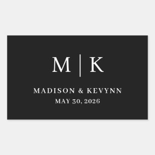 Minimal and Chic   Wedding  Sticker