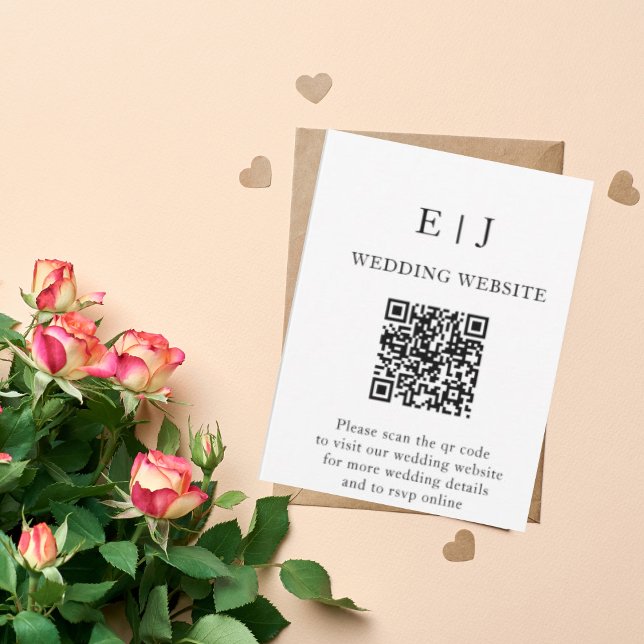 Minimal and Chic |White and BLACK  Weeding  Enclosure Card (Creator Uploaded)