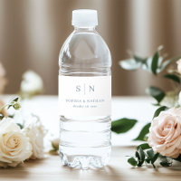 Minimal and Chic White and Blue | Monogram Wedding