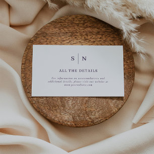 Minimal and Chic White and Purple Details Enclosure Card