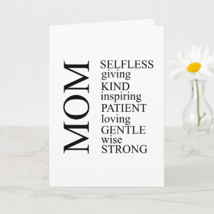 Minimal and Elegant Mom Card, Heartfelt Message Card