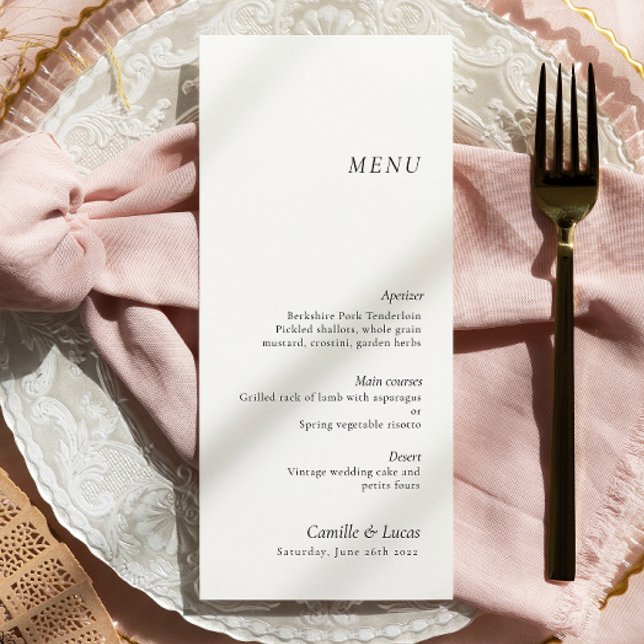 Minimal and elegant Wedding Menu (Creator Uploaded)