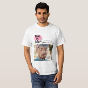 Minimal and Funny Custom Add Photo With Text  T-Shirt