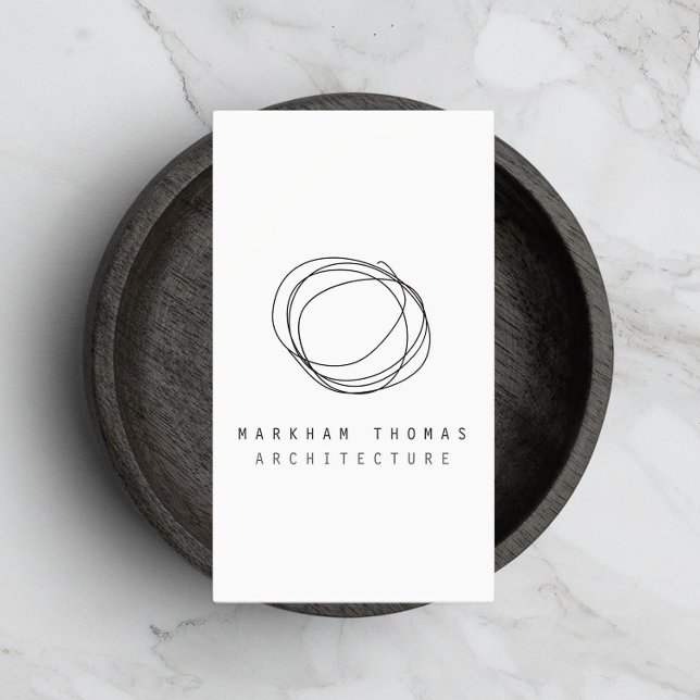Minimal and Modern Designer Scribble Logo Business Card (Creator Uploaded)