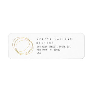 Minimal and Modern Gold Designer Scribble Logo