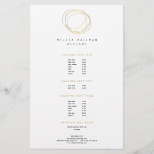 Minimal and Modern Gold Designer Scribble Logo Flyer