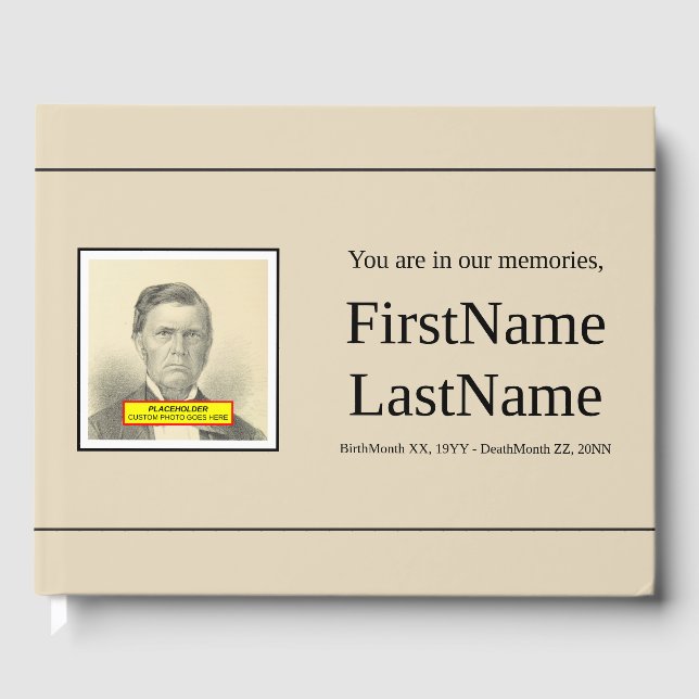 Minimal and Plain Funeral Service Guestbook (Front)