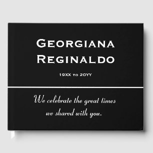 Minimal and Respectable Funeral Guest Book