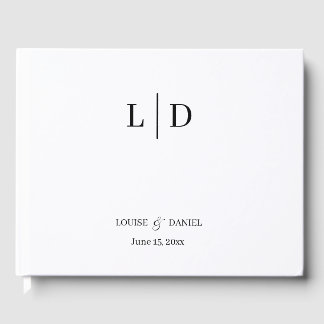 Minimal and Simple Personalized Wedding Guest Book