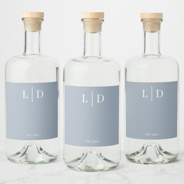 Minimal and Simple Personalized Wedding Liquor Bottle Label (Bottles)