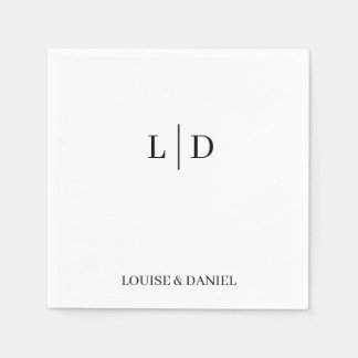 Minimal and Simple Personalized Wedding Napkin