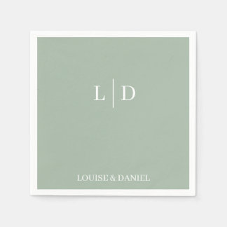 Minimal and Simple Personalized Wedding Napkin