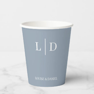 Minimal and Simple Personalized Wedding Paper Cups