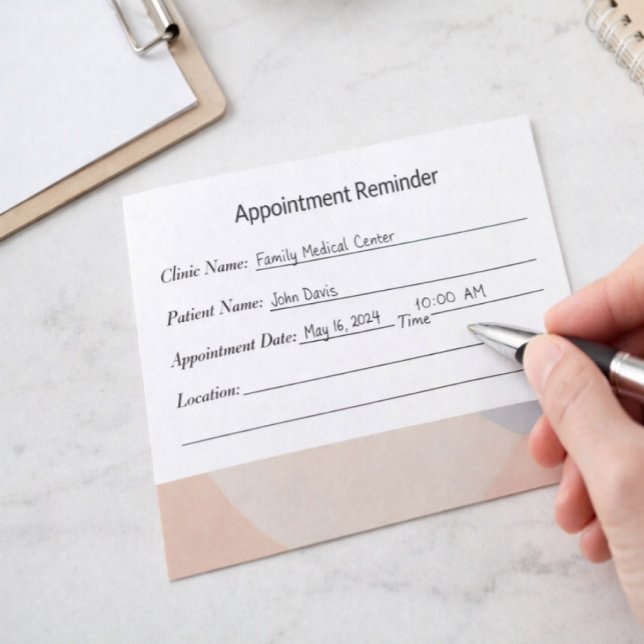Minimal Appointment Reminder Card Clean Design (Creator Uploaded)