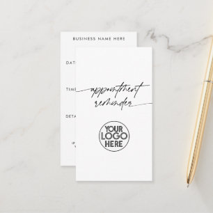 Minimal Appointment Reminder Script Business Logo Card