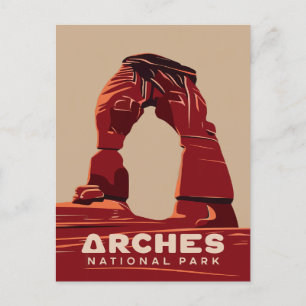 Minimal Arches National Park Travel Gift Souvenir Holiday Postcard