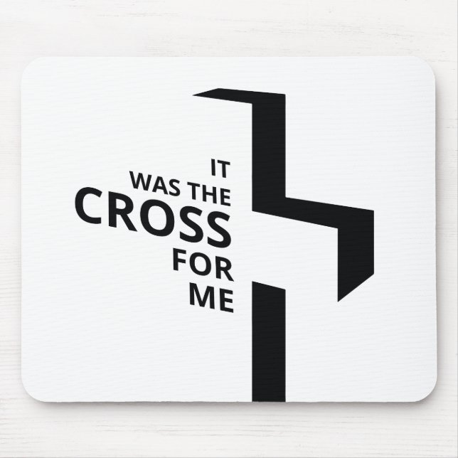 Minimal Art Christian Art Cross Gospel Sayings Quo Mouse Pad (Front)
