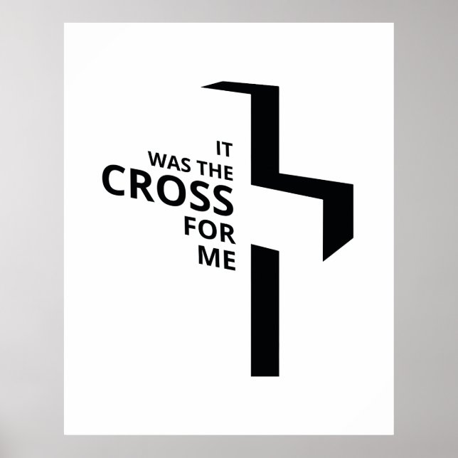 Minimal Art Christian Art Cross Gospel Sayings Quo Poster (Front)